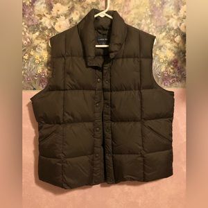 Lands End Brown puffer vest